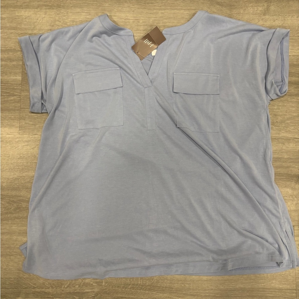 NWT J. Jill Soft Blue Blouse Size Medium